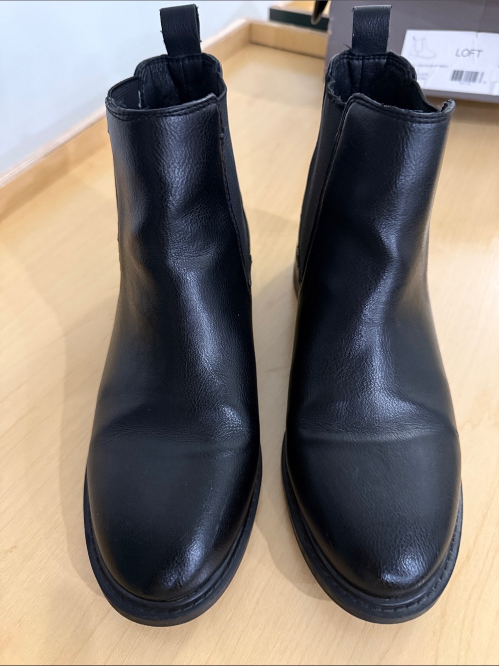 LOFT Black Chelsea Booties with Pull Tabs. Size 7M